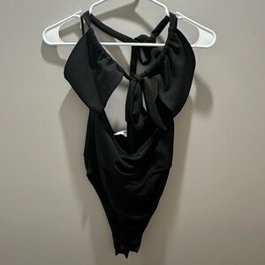 Princess Polly Black Halter Bodysuit
